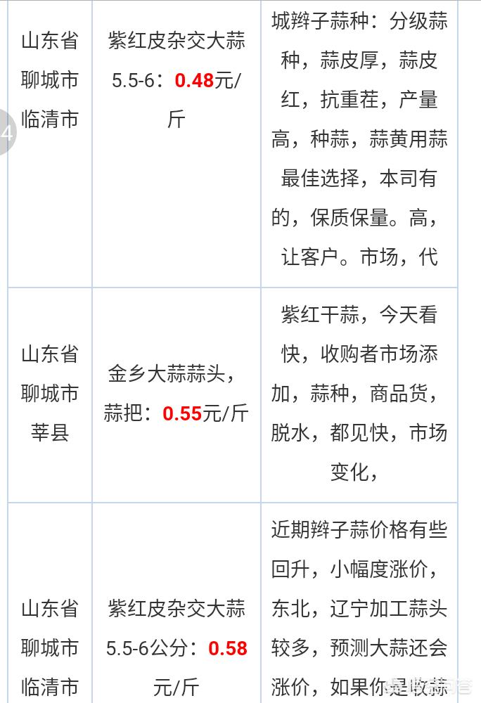 大蒜价格最新行情解析