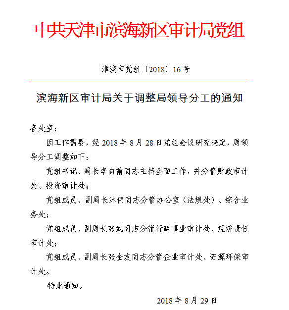 塘沽区审计局人事任命重塑未来审计格局